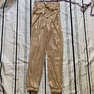 Champagne Sequin Pants